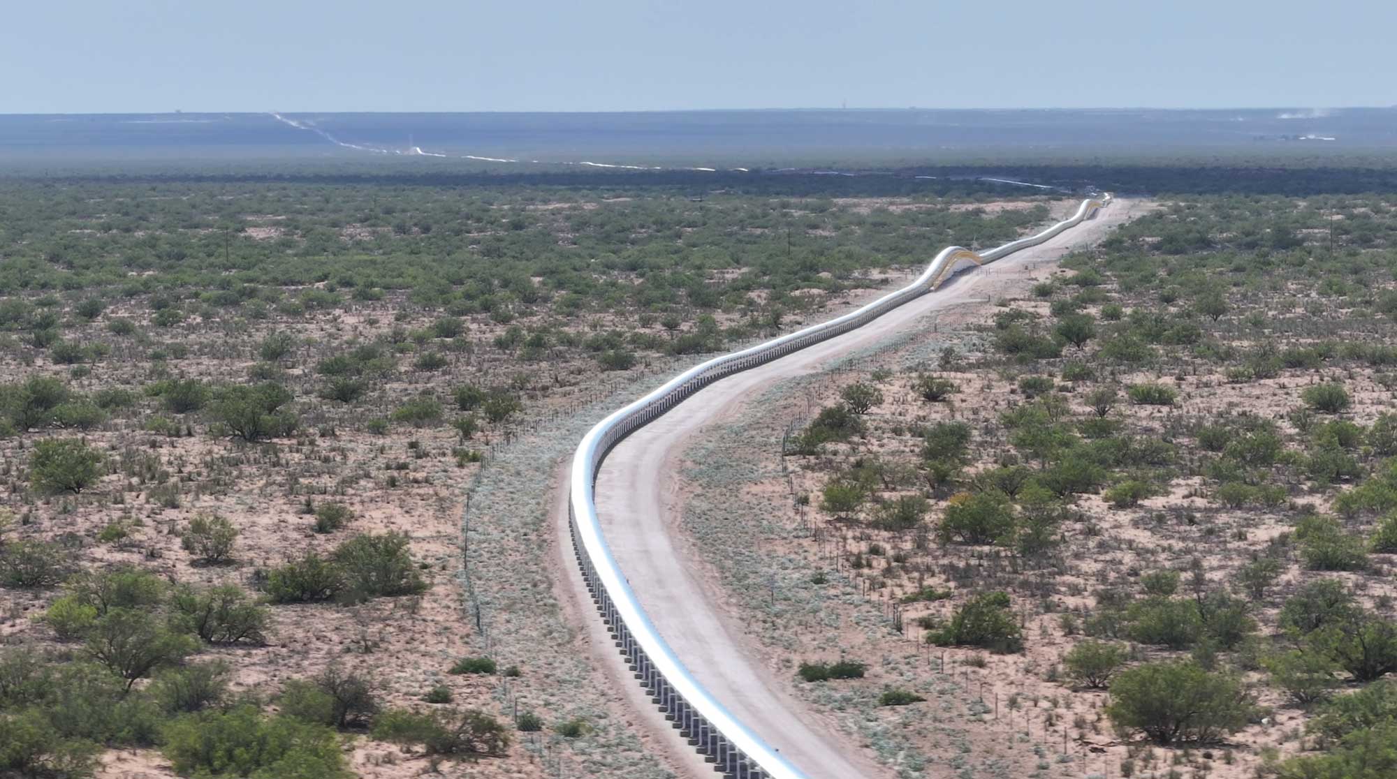 The Dune Express conveyor rising over the West Texas dunes